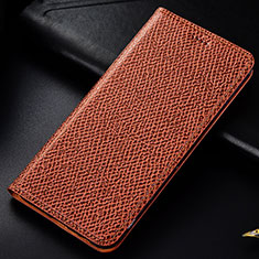 Custodia Portafoglio In Pelle Cover con Supporto H15P per Samsung Galaxy A6 Plus (2018) Marrone