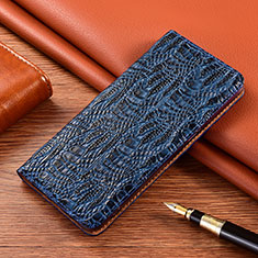 Custodia Portafoglio In Pelle Cover con Supporto H17P per Samsung Galaxy A12 Nacho Blu