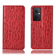 Custodia Portafoglio In Pelle Cover con Supporto H18P per OnePlus Nord N20 5G Rosso