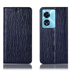 Custodia Portafoglio In Pelle Cover con Supporto H18P per Oppo A1 Pro 5G Blu