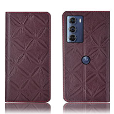 Custodia Portafoglio In Pelle Cover con Supporto H19P per Motorola Moto Edge S30 5G Rosso Rosa