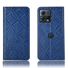Custodia Portafoglio In Pelle Cover con Supporto H19P per Motorola Moto Edge S30 Pro 5G Blu
