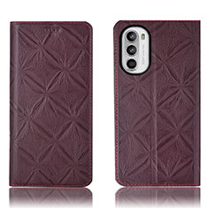 Custodia Portafoglio In Pelle Cover con Supporto H19P per Motorola Moto G82 5G Rosso Rosa