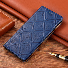 Custodia Portafoglio In Pelle Cover con Supporto H19P per Sony Xperia Ace II Blu