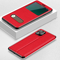 Custodia Portafoglio In Pelle Cover con Supporto H20 per Apple iPhone 13 Pro Rosso