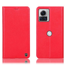 Custodia Portafoglio In Pelle Cover con Supporto H21P per Motorola Moto Edge X30 Pro 5G Rosso