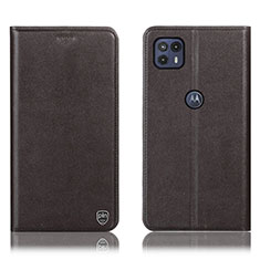 Custodia Portafoglio In Pelle Cover con Supporto H21P per Motorola Moto G50 Marrone