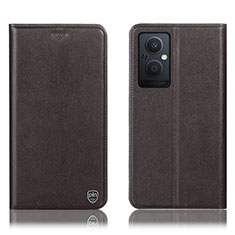 Custodia Portafoglio In Pelle Cover con Supporto H21P per OnePlus Nord N20 5G Marrone