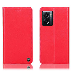 Custodia Portafoglio In Pelle Cover con Supporto H21P per OnePlus Nord N300 5G Rosso