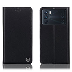 Custodia Portafoglio In Pelle Cover con Supporto H21P per Oppo K9 Pro 5G Nero