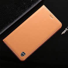 Custodia Portafoglio In Pelle Cover con Supporto H21P per Samsung Galaxy Note 20 5G Arancione