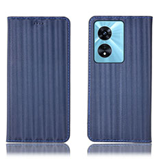 Custodia Portafoglio In Pelle Cover con Supporto H23P per Oppo A1x 5G Blu