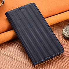 Custodia Portafoglio In Pelle Cover con Supporto H23P per Samsung Galaxy Note 20 Ultra 5G Blu