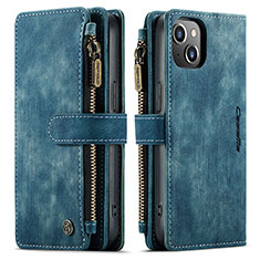 Custodia Portafoglio In Pelle Cover con Supporto H28 per Apple iPhone 13 Blu