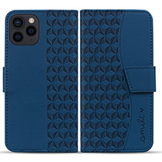 Custodia Portafoglio In Pelle Cover con Supporto HF1 per Apple iPhone 15 Pro Blu