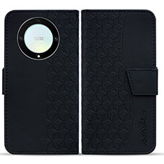 Custodia Portafoglio In Pelle Cover con Supporto HF1 per Huawei Mate 60 Nero