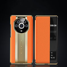 Custodia Portafoglio In Pelle Cover con Supporto JB2 per Huawei Honor Magic3 Pro 5G Arancione