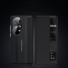 Custodia Portafoglio In Pelle Cover con Supporto JB3 per Huawei P50 Pro Nero