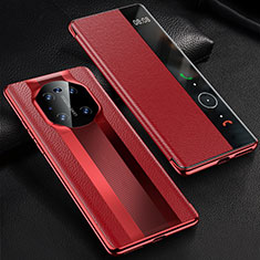 Custodia Portafoglio In Pelle Cover con Supporto K01 per Huawei Mate 40 Pro Rosso