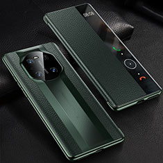 Custodia Portafoglio In Pelle Cover con Supporto K01 per Huawei Mate 40E Pro 4G Verde Notte