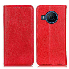 Custodia Portafoglio In Pelle Cover con Supporto K01Z per Nokia X100 5G Rosso