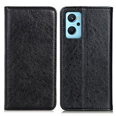 Custodia Portafoglio In Pelle Cover con Supporto K01Z per Oppo A96 4G Nero