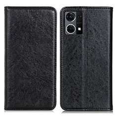 Custodia Portafoglio In Pelle Cover con Supporto K01Z per Oppo F21s Pro 4G Nero