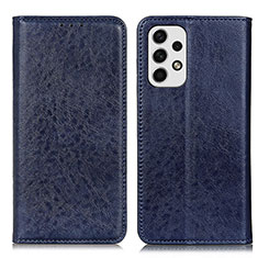 Custodia Portafoglio In Pelle Cover con Supporto K01Z per Samsung Galaxy A23 4G Blu