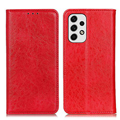 Custodia Portafoglio In Pelle Cover con Supporto K01Z per Samsung Galaxy A23 5G Rosso