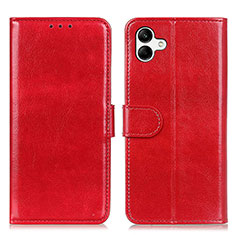 Custodia Portafoglio In Pelle Cover con Supporto K01Z per Samsung Galaxy F14 5G Rosso