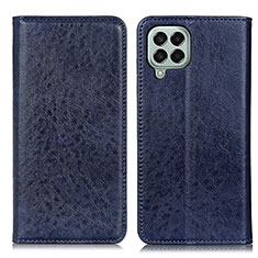 Custodia Portafoglio In Pelle Cover con Supporto K01Z per Samsung Galaxy M33 5G Blu
