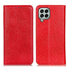 Custodia Portafoglio In Pelle Cover con Supporto K01Z per Samsung Galaxy M33 5G Rosso