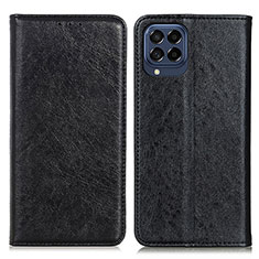 Custodia Portafoglio In Pelle Cover con Supporto K01Z per Samsung Galaxy M53 5G Nero