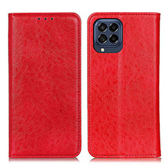 Custodia Portafoglio In Pelle Cover con Supporto K01Z per Samsung Galaxy M53 5G Rosso