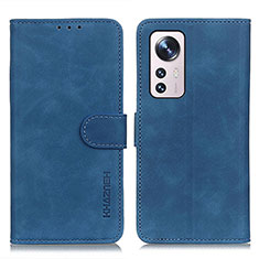 Custodia Portafoglio In Pelle Cover con Supporto K01Z per Xiaomi Mi 12 5G Blu