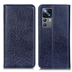Custodia Portafoglio In Pelle Cover con Supporto K01Z per Xiaomi Mi 12T 5G Blu
