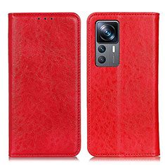 Custodia Portafoglio In Pelle Cover con Supporto K01Z per Xiaomi Mi 12T 5G Rosso