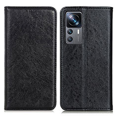 Custodia Portafoglio In Pelle Cover con Supporto K01Z per Xiaomi Mi 12T Pro 5G Nero