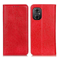 Custodia Portafoglio In Pelle Cover con Supporto K01Z per Xiaomi Poco M4 5G Rosso