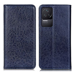 Custodia Portafoglio In Pelle Cover con Supporto K01Z per Xiaomi Redmi K50 5G Blu