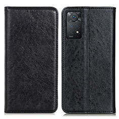 Custodia Portafoglio In Pelle Cover con Supporto K01Z per Xiaomi Redmi Note 11 Pro 5G Nero