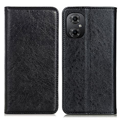 Custodia Portafoglio In Pelle Cover con Supporto K01Z per Xiaomi Redmi Note 11R 5G Nero