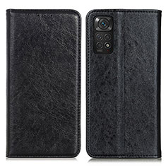 Custodia Portafoglio In Pelle Cover con Supporto K01Z per Xiaomi Redmi Note 11S 4G Nero