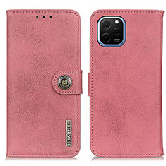 Custodia Portafoglio In Pelle Cover con Supporto K02Z per Huawei Enjoy 50z Rosa