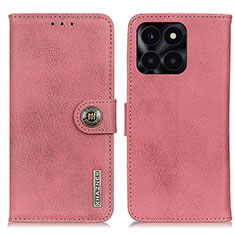 Custodia Portafoglio In Pelle Cover con Supporto K02Z per Huawei Honor X6a Rosa