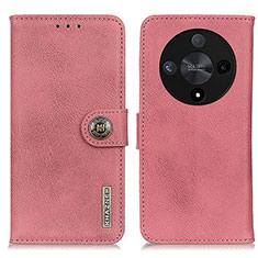 Custodia Portafoglio In Pelle Cover con Supporto K02Z per Huawei Honor X9b 5G Rosa