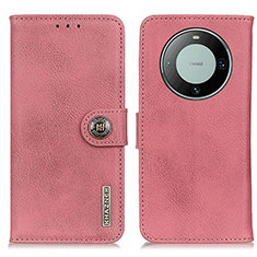Custodia Portafoglio In Pelle Cover con Supporto K02Z per Huawei Mate 60 Pro+ Plus Rosa