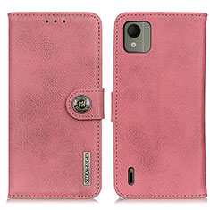Custodia Portafoglio In Pelle Cover con Supporto K02Z per Nokia C110 Rosa
