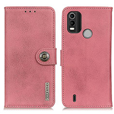 Custodia Portafoglio In Pelle Cover con Supporto K02Z per Nokia C21 Plus Rosa