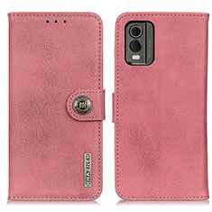 Custodia Portafoglio In Pelle Cover con Supporto K02Z per Nokia C210 Rosa
